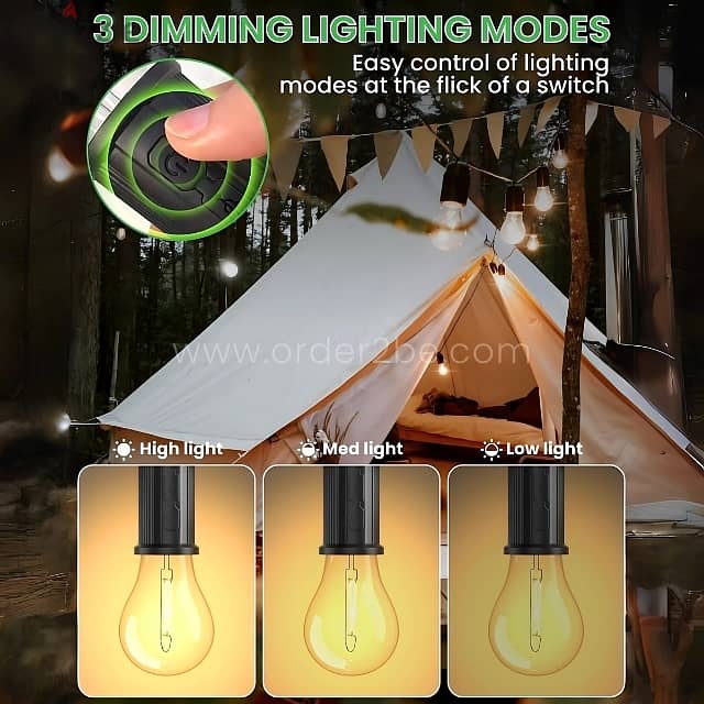 Hanging Camping Lantern – Waterproof LED w/ 3 Light Modes 2