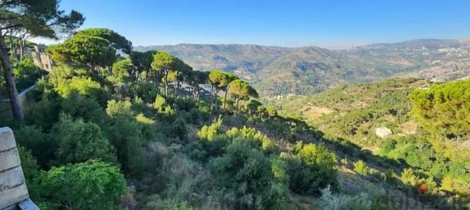 Land +Mountain view  for sale in Bhamdoun - ارض للبيع في بحمدون