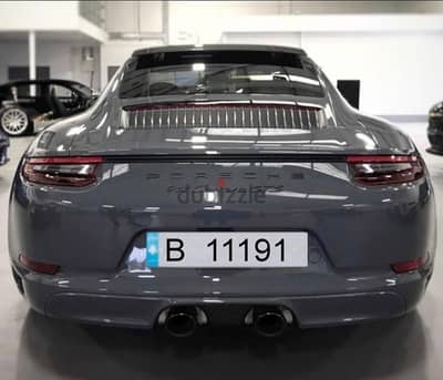 special plate number B 11191 (Porsche)