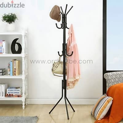 Multi-Hook Coat Hanger – Free-Standing Iron Rack, Sleek & Sturdy