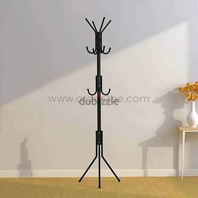 Multi-Hook Coat Hanger – Free-Standing Iron Rack, Sleek & Sturdy 2