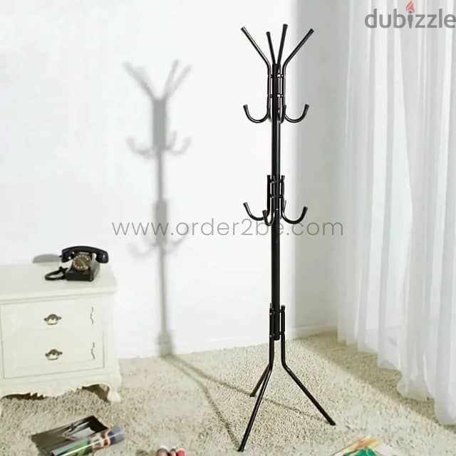 Multi-Hook Coat Hanger – Free-Standing Iron Rack, Sleek & Sturdy 7