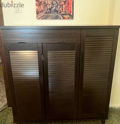 Cabinet 3 Doors, one drawer Good Condition