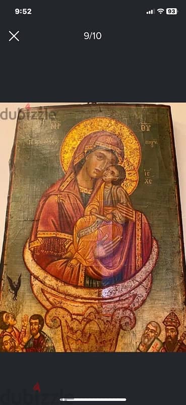 antique beautifull rare greeck icon source of life 9