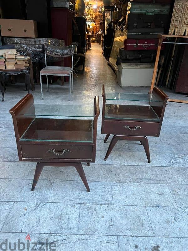 vintage commode 1950's كومود طاولة عدد ٢ تصميم الخمسينات روعة سعر لقطة 1