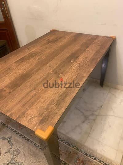 dining table iron and glass