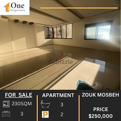 SEA VIEW APARTMENT FOR SALE IN ZOUK MOSBEH