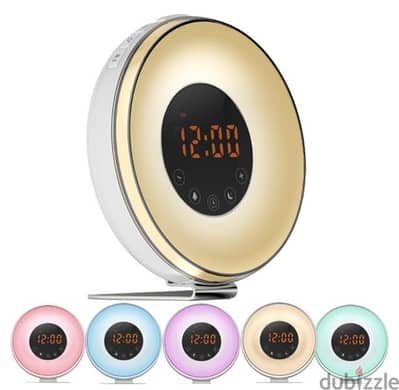 Simulated Sunrise & Sunset Sleep Light Alarm Clock+Radio/3$ delivery