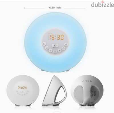 Wakeup Light Alarm& Nature Sounds, Radio, 7 Colour-Changing/3$delivery