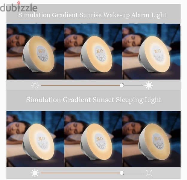 Wakeup Light Alarm& Nature Sounds, Radio, 7 Colour-Changing/3$delivery 4