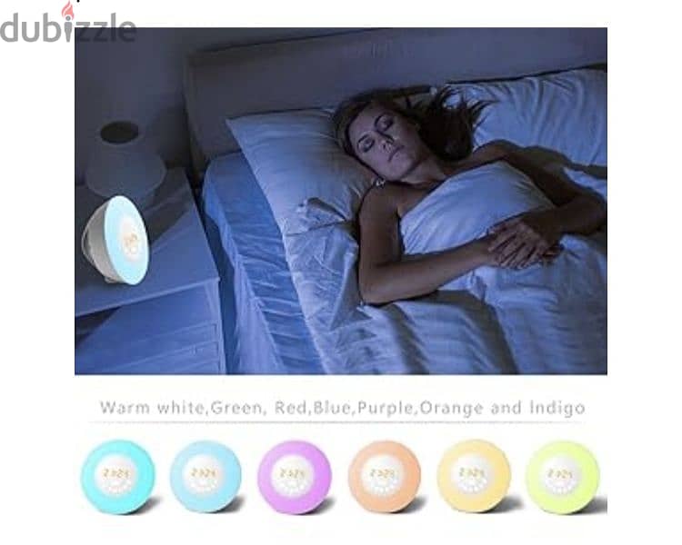 Wakeup Light Alarm& Nature Sounds, Radio, 7 Colour-Changing/3$delivery 5