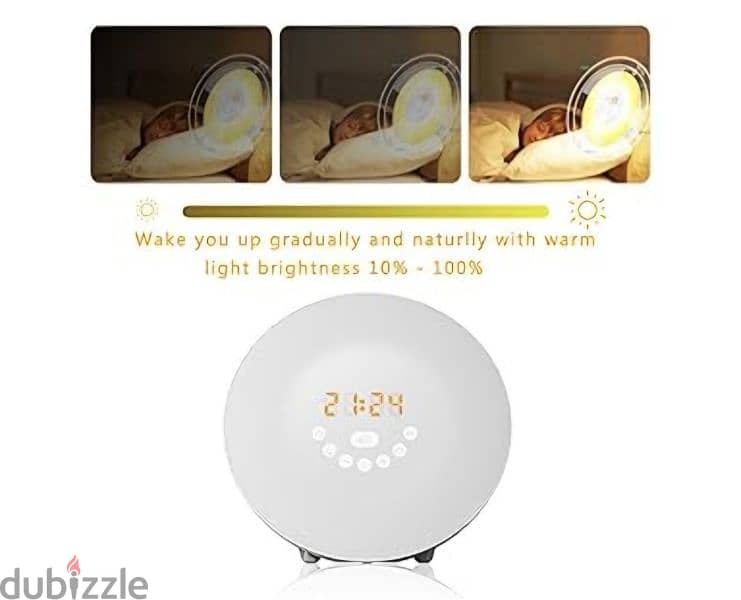 Wakeup Light Alarm& Nature Sounds, Radio, 7 Colour-Changing/3$delivery 8