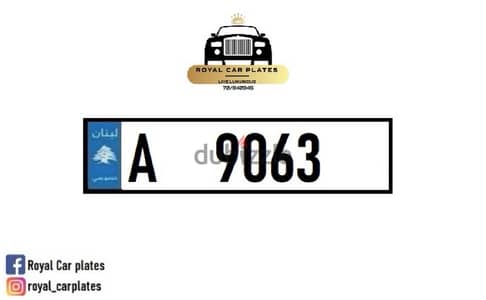 A 9063     Special car plate number for sale