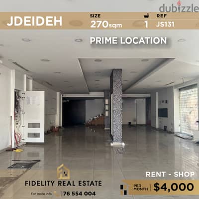 Shop for rent in Jdeideh JS131 محل تجاري للإيجار في الجديدة