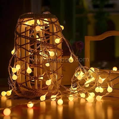 Globe String Lights, 80 Warm LEDs, Waterproof, 10m Length