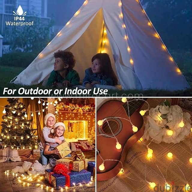 Globe String Lights, 80 Warm LEDs, Waterproof, 10m Length 7