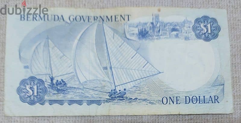 Bermuda island One Dollar Banknote عملة ورقية جزيرة برمودا 1