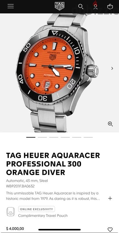 TAG HEUER AQUARACER PROFESSIONAL 300 ORANGE DIVER 4