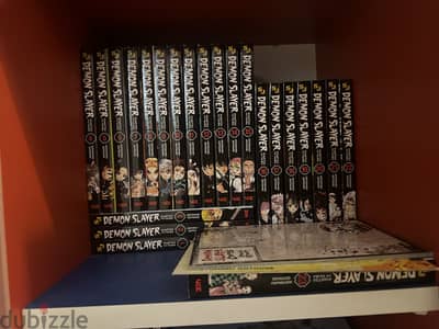 full demon slayer manga set 1-23 + demon slayer poster