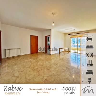 Rabwe | 3 Bedrooms Apartment | 3 Balconies | Sea & Mountain View