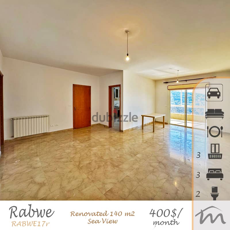 Rabwe | 3 Bedrooms Apartment | 3 Balconies | Sea & Mountain View 0