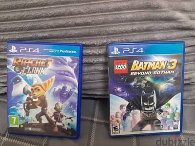 ps4 games each one is 10$ ( lego batman 3 ,ratchet and clank)