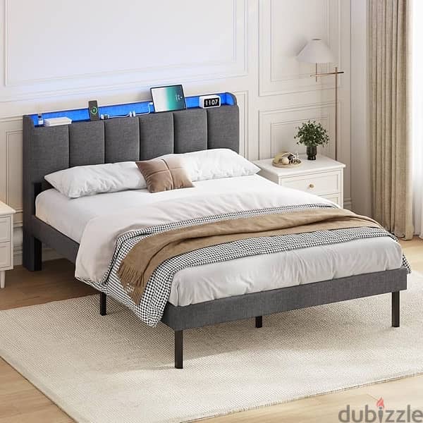 grey bed with storage 4