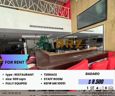 500 SQM RESTAURANT FOR RENT IN BADARO