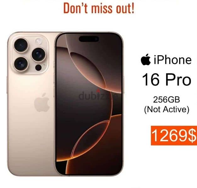 SPECIAL OFFER IPHONE 16 PRO (256gb) NOT ACTIVE 0