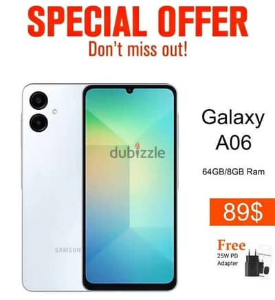 SPECIAL OFFER GALAXY A06 (8/64GB) WITH FREE ADAPTER