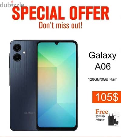 SPECIAL OFFER GALAXY A06 (8/128GB) WITH FREE ADAPTER