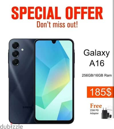 SPECIAL OFFER GALAXY A16 (16/256GB) WITH FREE ADAPTER