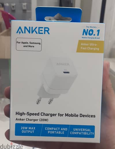 Anker powerport III 20w Cube Usb-c Charger White 2pin