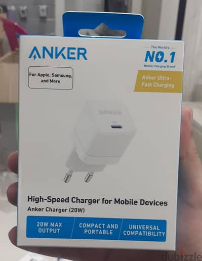 Anker powerport III 20w Cube Usb-c Charger White 2pin Original & Best