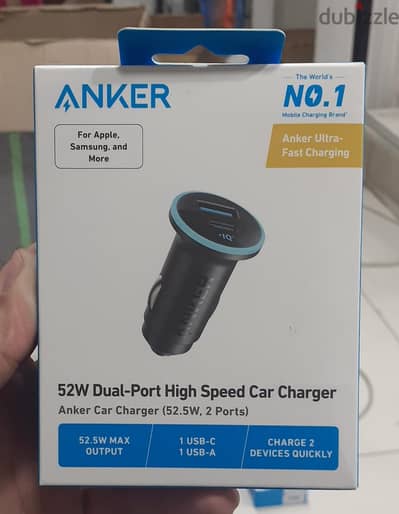 Anker Car Charger (52.5w , 2 ports)