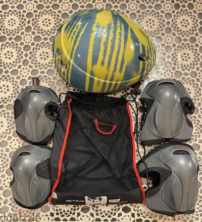 Salomon XL Knee & Elbow Pads + KAP L Helmet