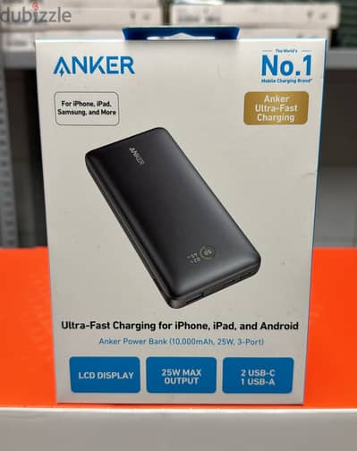 Anker power bank 10000mah,25w,3-port A1249h11 Amazing & good offer