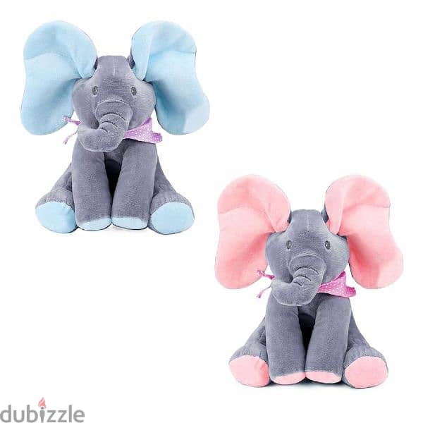 Electric Peekabo Elephant Plush Toy 0