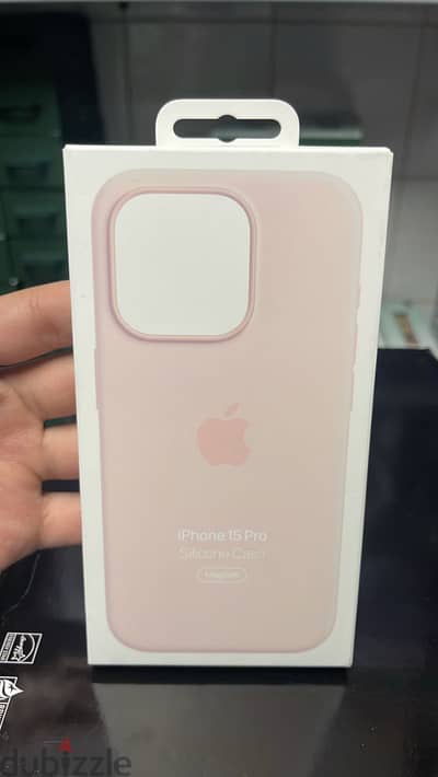 Silicone case magsafe iphone 15 pro light pink Original & Best offer