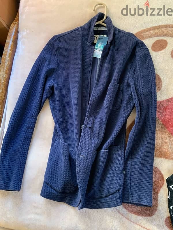 sport chic blazer navy blue made in turkey 1