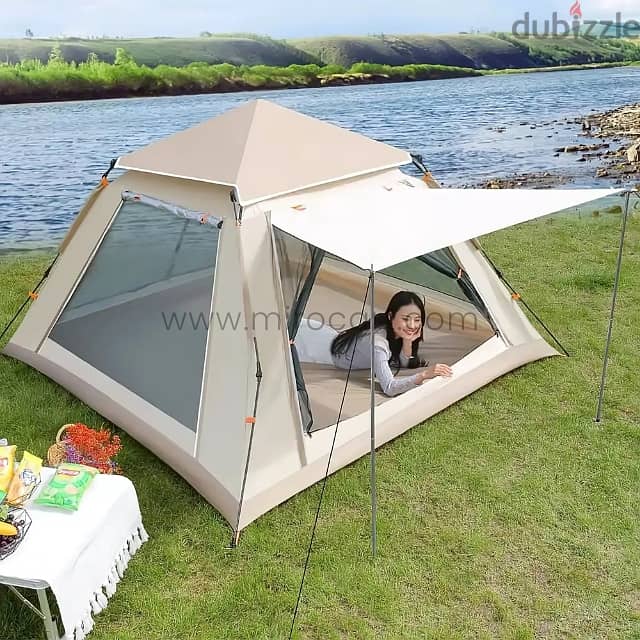 Automatic Camping Tent – 3-4 Person Pop-Up w/ Rainfly & Canopy 4