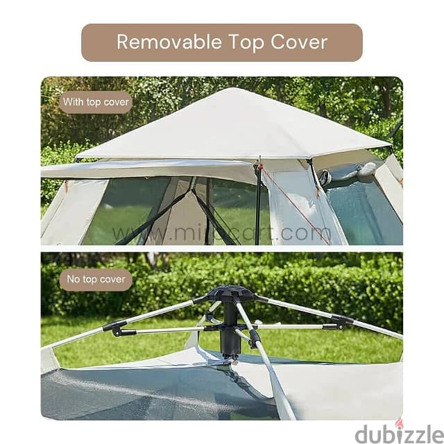 Automatic Camping Tent – 3-4 Person Pop-Up w/ Rainfly & Canopy 10