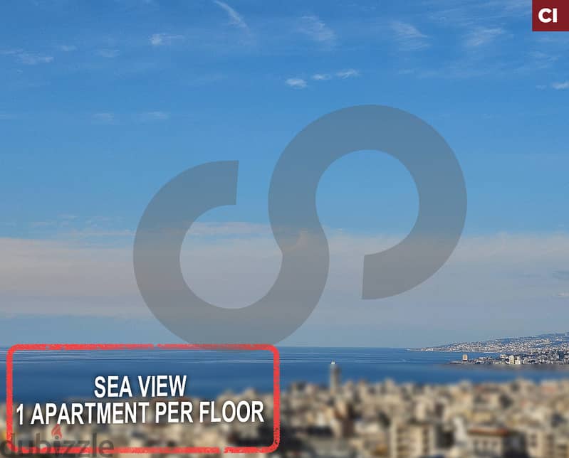 Sea view / 1 apartment per floor -Zouk mosbeh /ذوق مصبح  REF#CI118558 0