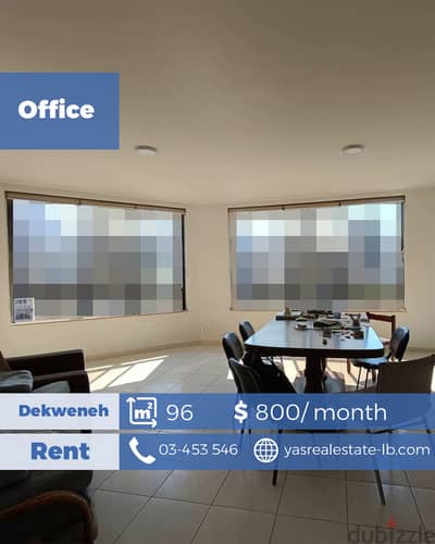 Dekweneh 96m2 | Partly Furnished Office | Rent | Active Street |AA/NER