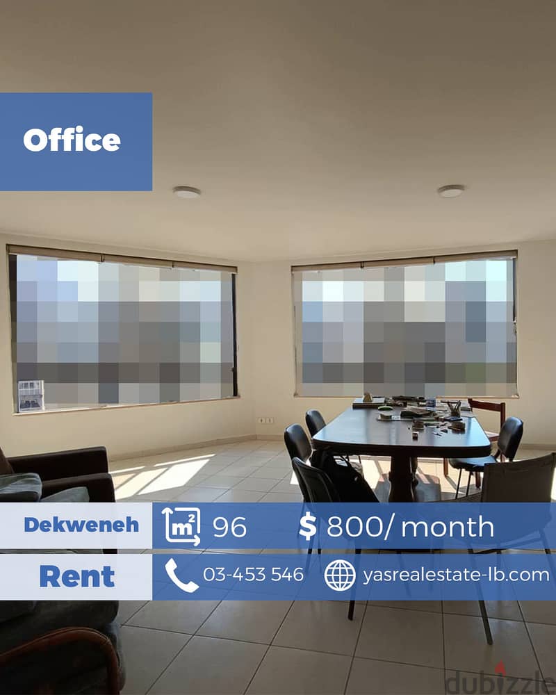 Dekweneh 96m2 | Partly Furnished Office | Rent | Active Street |AA/NER 0