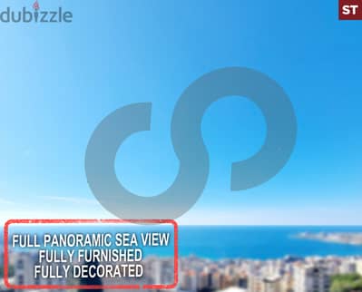 PANORAMIC SEA VIEW, FULLY DECORATED -Jounieh, Sahel Alma REF#ST118561