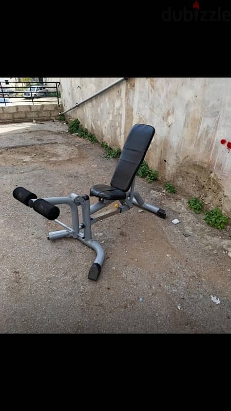 bench adjustable with leg extension  leg curl 1