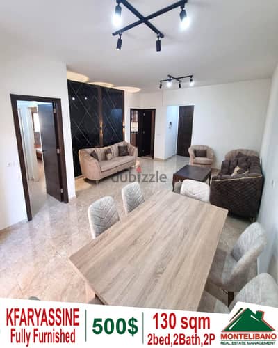 130 sqm apartment for rent in Kfaryassine