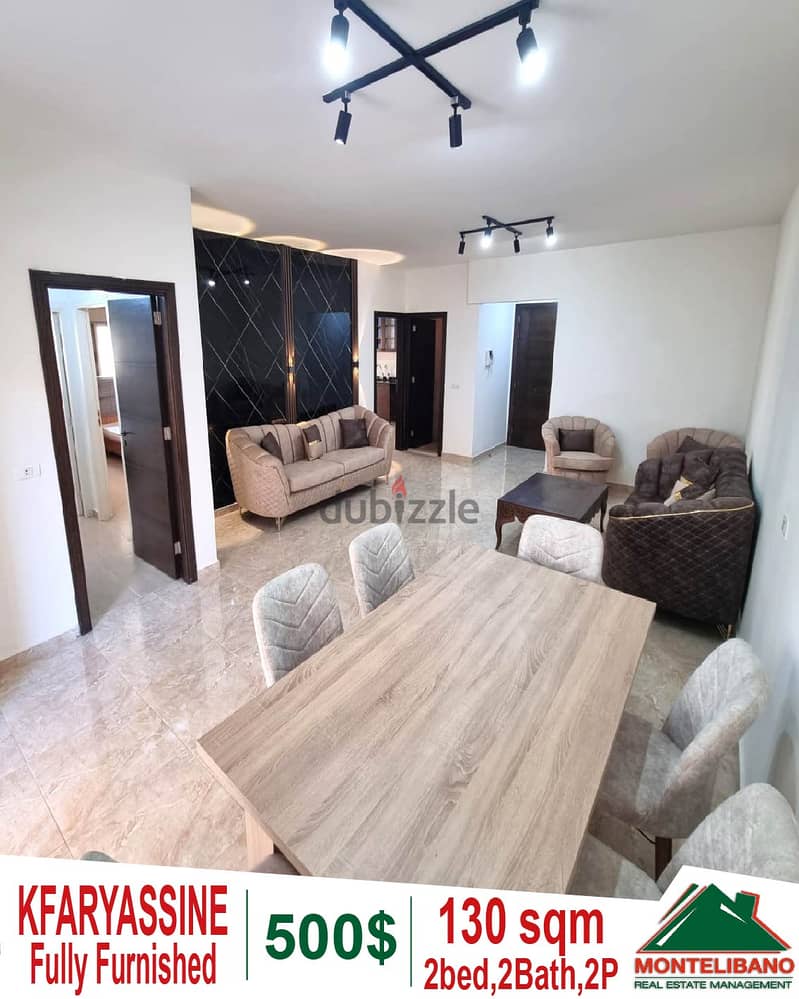 130 sqm apartment for rent in Kfaryassine 0