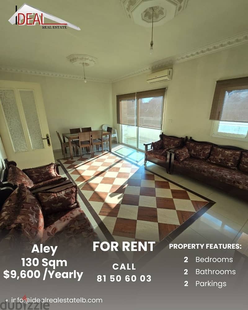 130 SQM Apartment for rent in Aley REF#RB6029 0